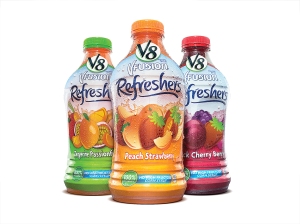 Fruit and vegetable juices are popular choices for antioxidant intake. These particular bottles of V8 also advertise no high fructose corn syrup. See my previous blog to find out why HFCS isn't so bad. 